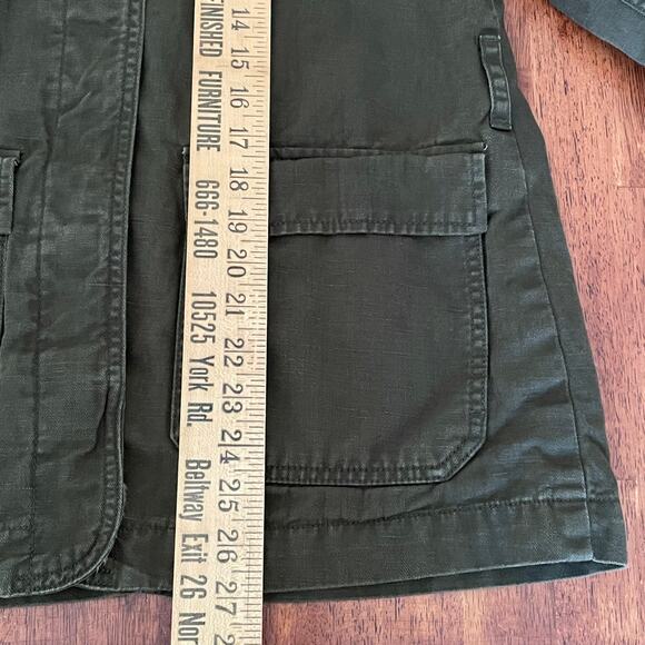 Banana Republic Essential Cargo Jacket Camo Green Women's S NO BELT Safari Army - Picture 9 of 13